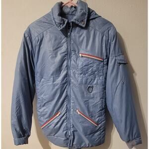 Obermeyer Ski Jacket Womens Medium Blue Waterproof Insulated Snowboarding Belt